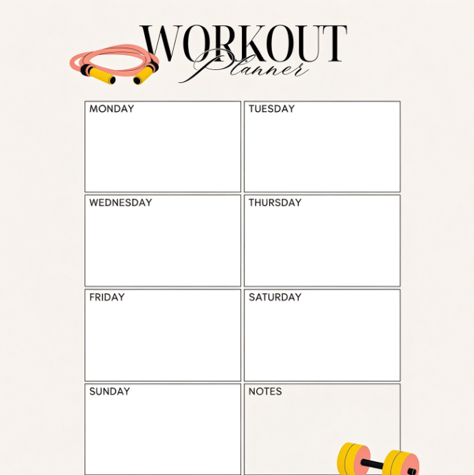 Beginner Workout Plan Template