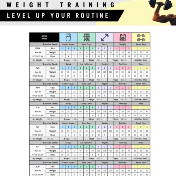 Workout Intensity Tracking Sheet