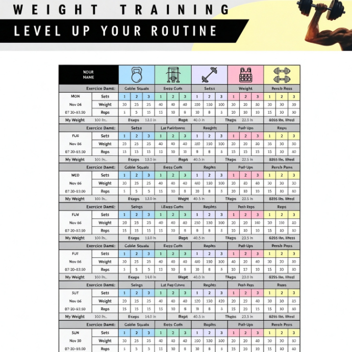 Workout Intensity Tracking Sheet
