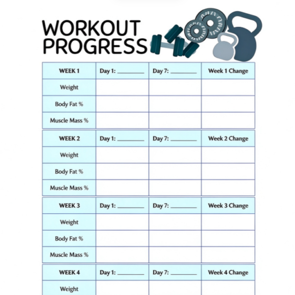 Workout Checklist and Completion Tracker